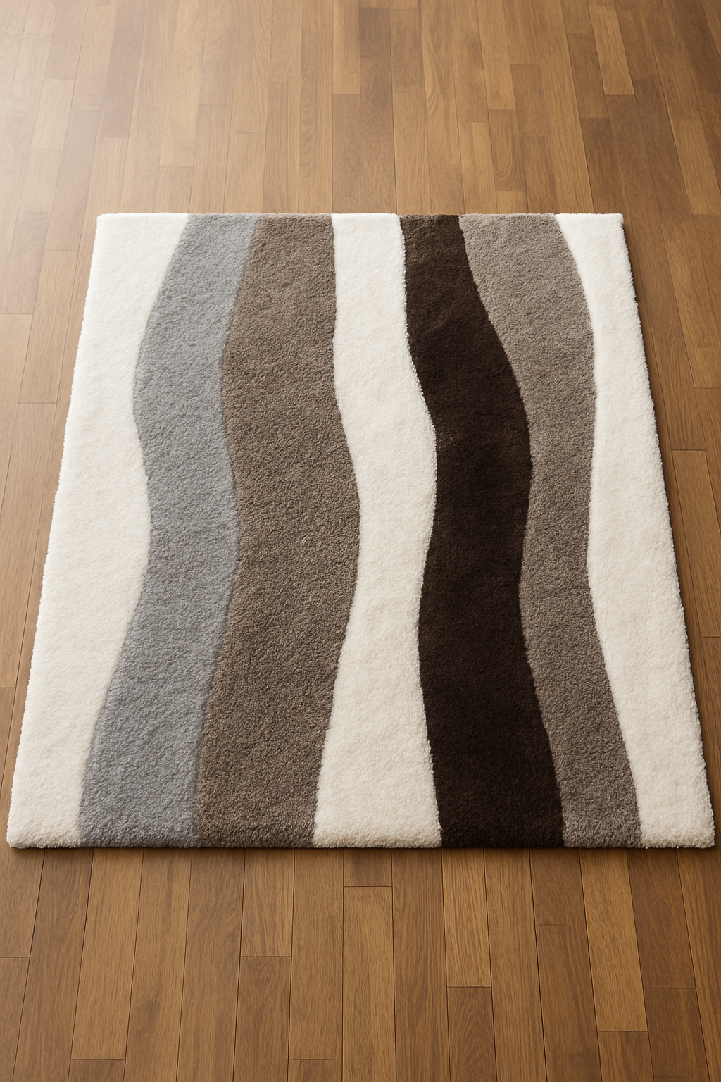 Soft Modern Area Rug with Wavy Stripes – Cozy Home Accent