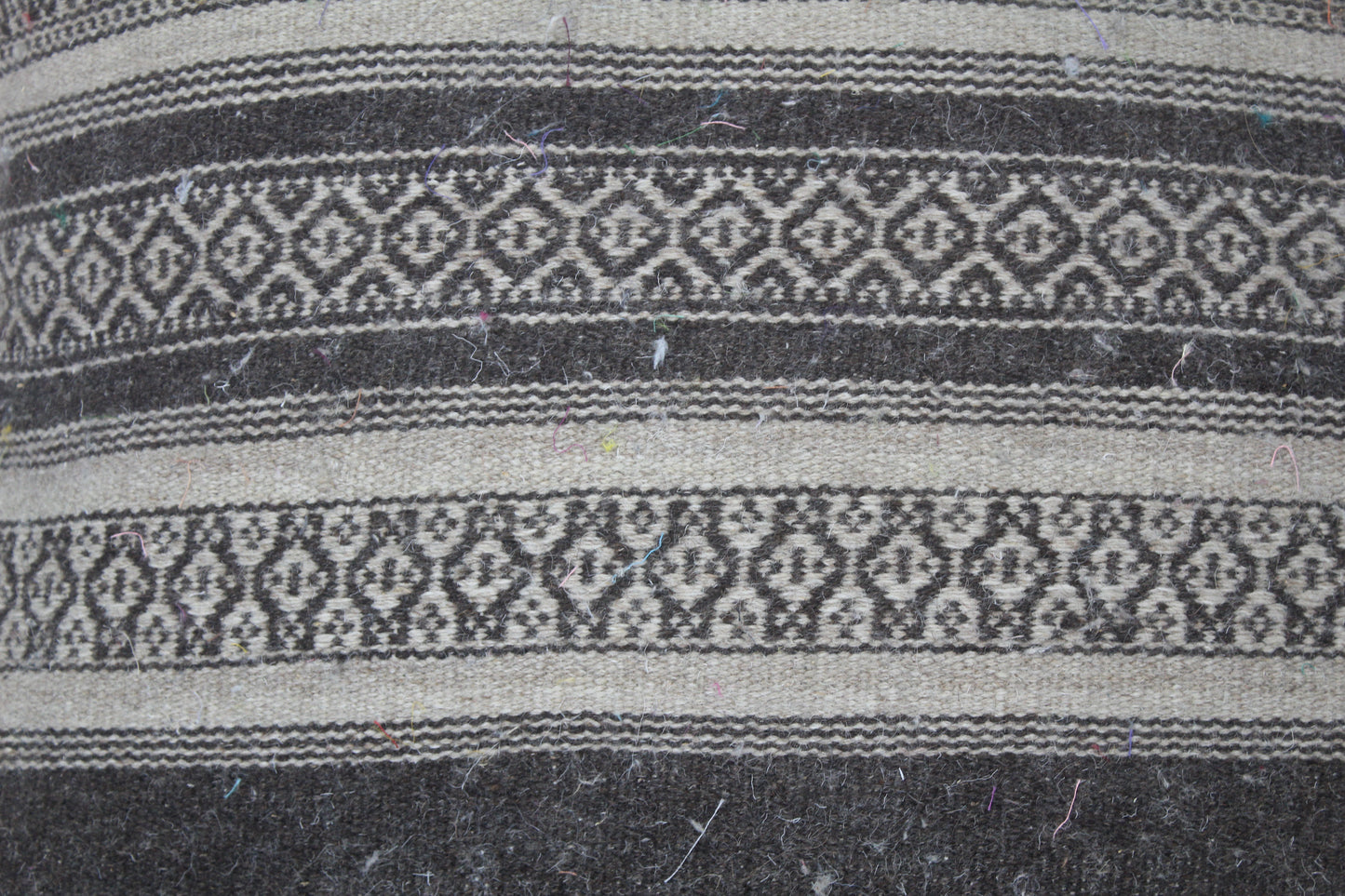 CUSHION WITH JUTE CUSHION COVER COLOR GRADIENT STRIPS