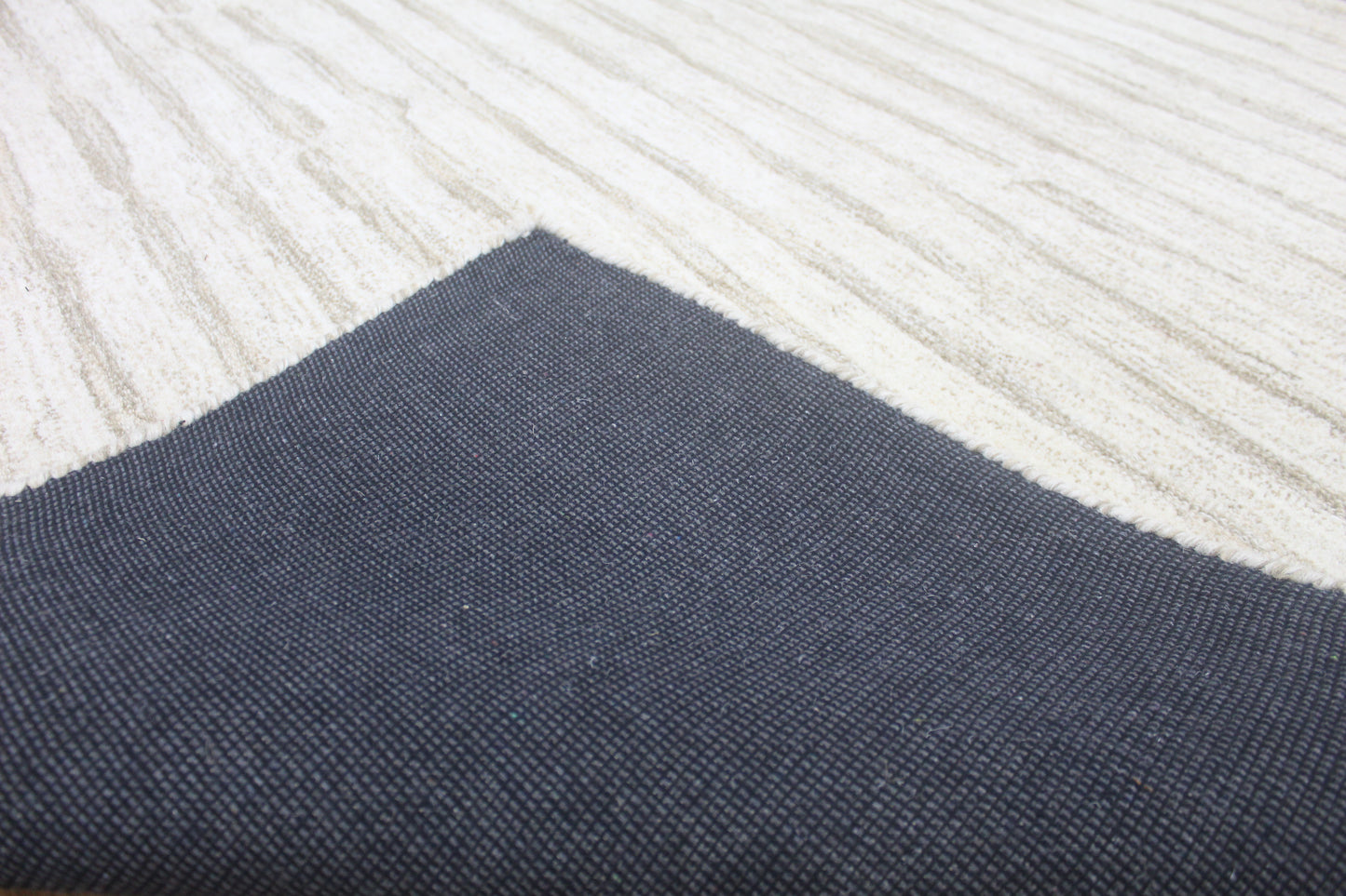 Textured Striped Beige Area Rug 5x8 – Modern Neutral Carpet for Living Room, Bedroom & Office Decor