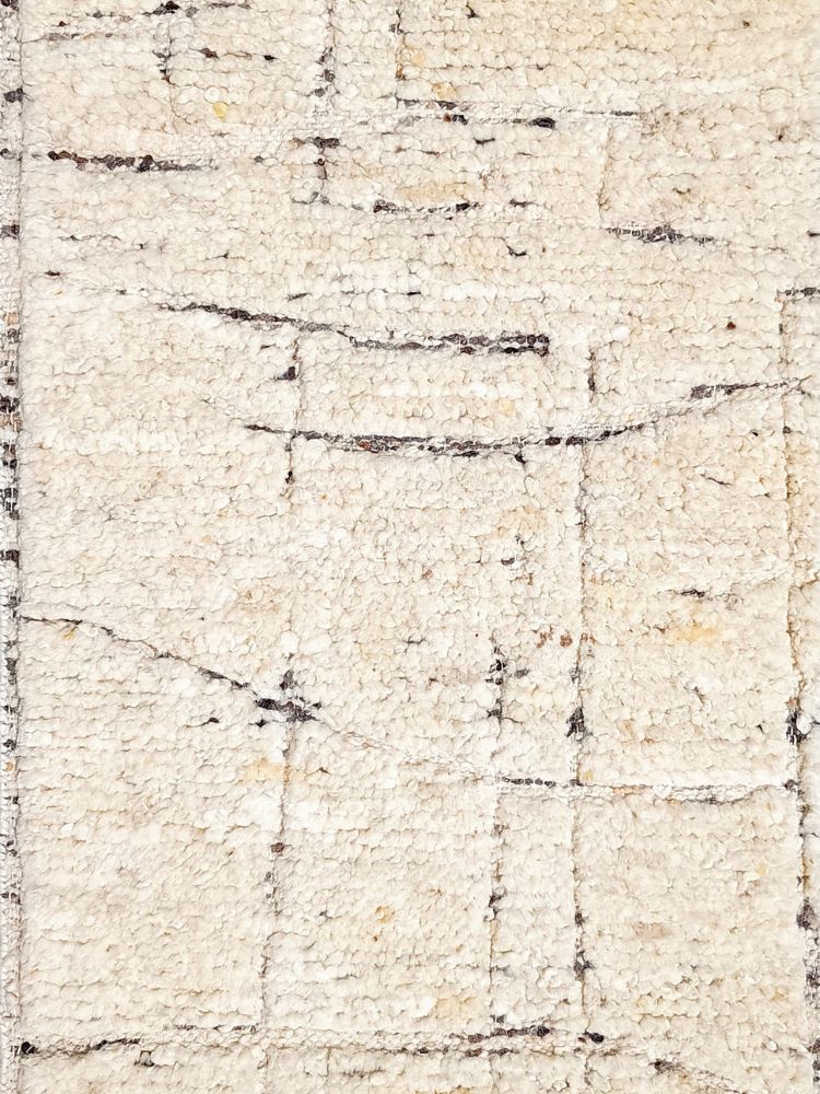 Yellow And Brown Curl Line Pattern Design Hand Knotted 2x4 Wool Area Rugs