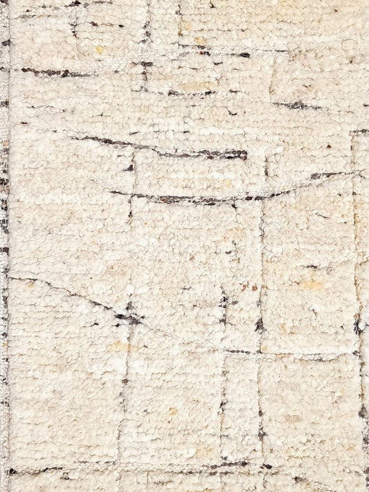 Yellow And Brown Curl Line Pattern Design Hand Knotted 2x4 Wool Area Rugs