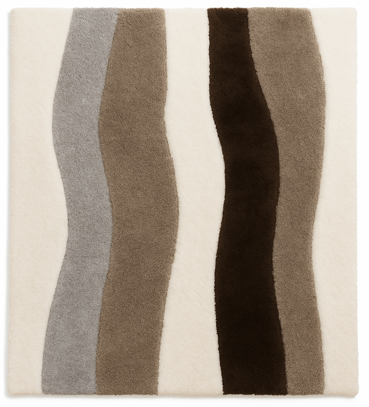 Soft Modern Area Rug with Wavy Stripes – Cozy Home Accent