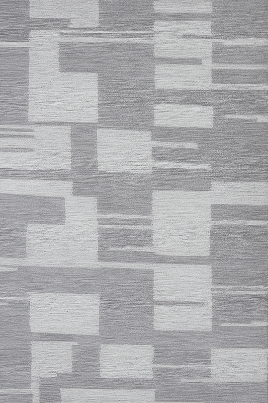 Modern Geometric Area Rug 5X8 Minimalist Grey And White Carpet For Living Room , Bedroom Or Office Decor