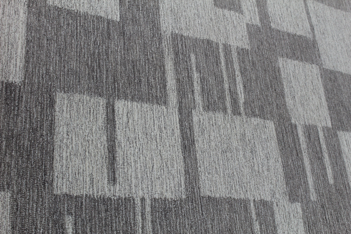 Modern Geometric Area Rug 5X8 Minimalist Grey And White Carpet For Living Room , Bedroom Or Office Decor