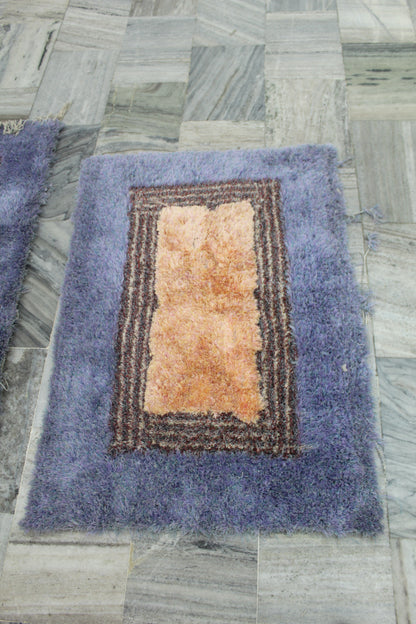 BLUE AND GOLD SHAGGY RUGS