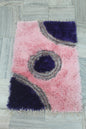 MULTICOLOR SHAGGY RUG WITH PURPLE CIRCULAR SPOT IN MIDDLE