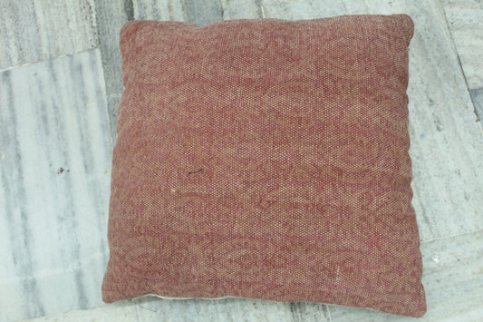JUTE MAROON PATTERN CUSHION COVER WITH CUSHION