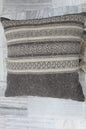 CUSHION WITH JUTE CUSHION COVER COLOR GRADIENT STRIPS