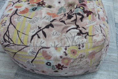 COTTON HANDMADE POUF NATURE PATTERN