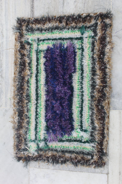 PURPLE AND GREEN MIX SHADE  DOORMATS