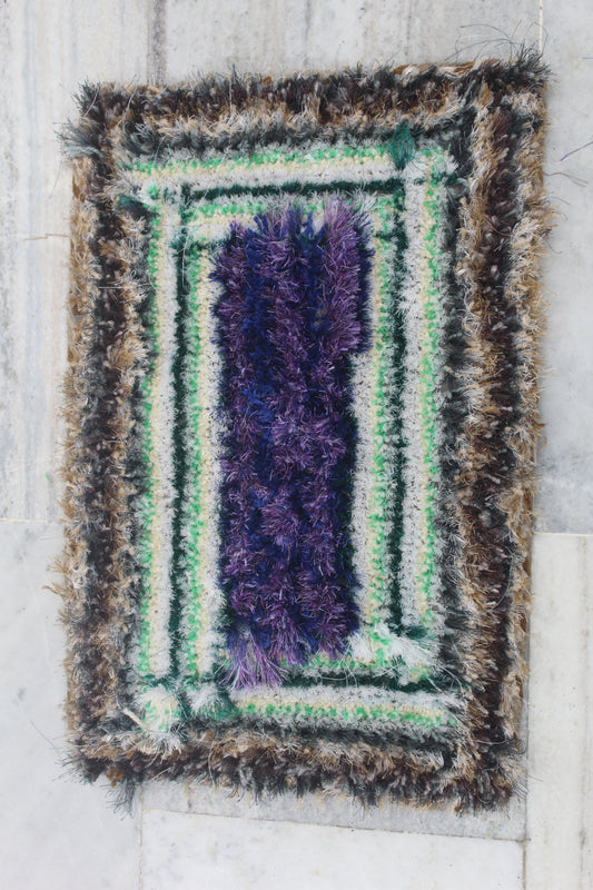 PURPLE AND GREEN MIX SHADE  DOORMATS