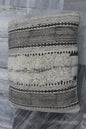 HANDMADE CUSHION COVER WITH PLAIN STRIP IN MIDDLE