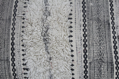 HANDMADE CUSHION COVER WITH PLAIN STRIP IN MIDDLE