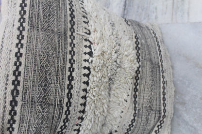 HANDMADE CUSHION COVER WITH PLAIN STRIP IN MIDDLE
