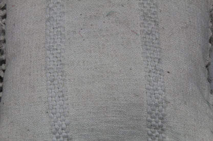 JUTE CUSHION COVER WITH SILK KNOT