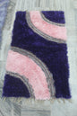 PURPLE AND LIGHT PINK RECTANGULAR SHAGGY RUG