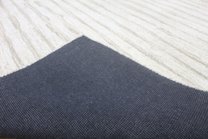 Textured Striped Beige Area Rug 5x8 – Modern Neutral Carpet for Living Room, Bedroom & Office Decor
