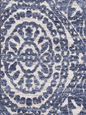 BLUE AND IVORY FLOWER PATTER HIGH LOW HAND KNOTTED 2X4 WOOL AREA RUG